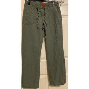 VTG 90s Mossimo Twill Khaki Pants Womens 30x30 Ripstop Wide Leg Military Y2K